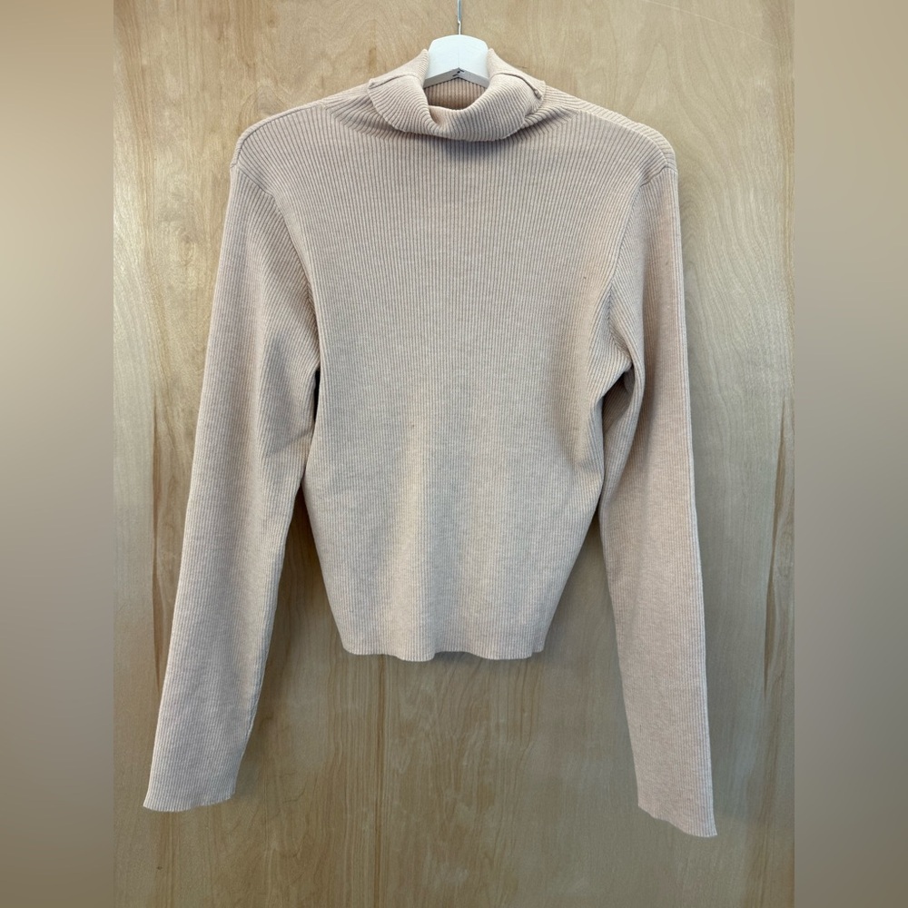 Princess Polly Cream Ribbed Turtleneck - Picture 8 of 11